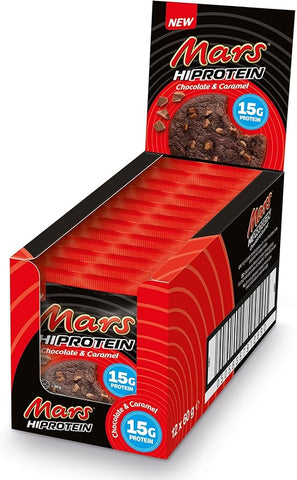 Mars - Baked High Protein Chocolate Caramel Cookie | 12 x 60g Pack, High Protein Energy Snack, 15g Protein, Vegetarian